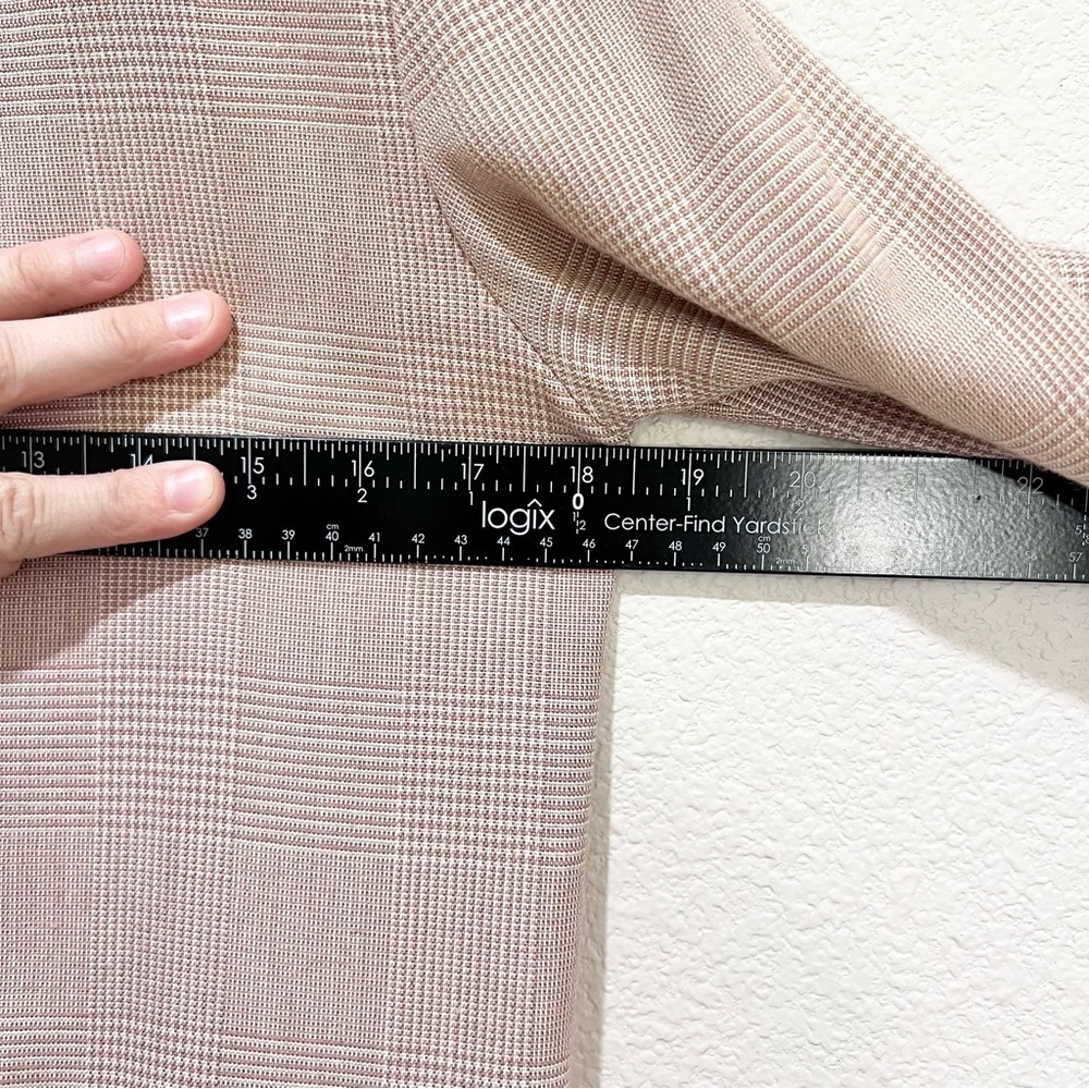 Vintage Ann Taylor Blazer Jacket Beige Long Lined Linen Blend Made In USA Sz 2 - Picture 10 of 13